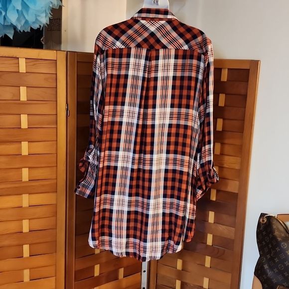 CATO brand plaid cotton button down shirt - Picture 4 of 11